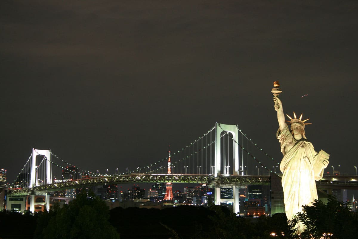 The Statue of Liberty in Odaiba